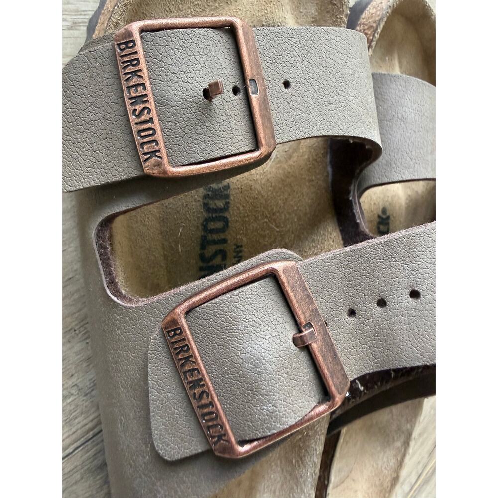 Birkenstocks Arizona Sandals Brown Leather 38 - Picture 2 of 4